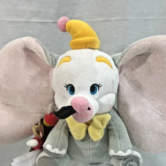 Disney Store Clown Dumbo Plush 10" Timothy Mouse Elephant Stuff Animal Toy Baby - Picture 2 of 8